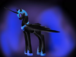 Size: 1600x1200 | Tagged: safe, artist:xxhazukixx, nightmare moon, alicorn, pony, female, mare, profile, solo