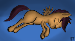 Size: 1989x1090 | Tagged: safe, artist:mostlyponyart, scootaloo, pegasus, pony, added wings, female, sleeping, solo