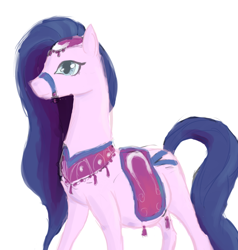 Size: 708x743 | Tagged: safe, artist:patch, artist:twizzle, amira, saddle arabian, belly, colored, drawfag, pregnant, profile, solo