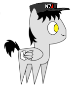 Size: 152x176 | Tagged: safe, artist:cogweaver, derpibooru import, edit, oc, oc only, oc:feral socks, hat, pointy ponies, solo