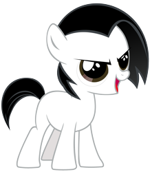 Size: 1929x2183 | Tagged: safe, artist:marelynmayhem, oc, oc only, earth pony, pony, female, filly, marelyn manson, marilyn manson, ponified, simple background, solo, transparent background, white