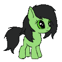 Size: 128x128 | Tagged: safe, artist:kpvt, oc, oc only, oc:anon filly, animated, faggot, female, filly, foal, hoof stomp, simple background, slur, solo, transparent background, vulgar