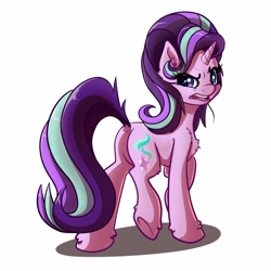 Size: 4000x4000 | Tagged: safe, artist:witchtaunter, starlight glimmer, pony, unicorn, butt, disgusted, dock, female, looking at you, looking back, looking back at you, mare, plot, solo
