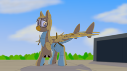 Size: 2560x1440 | Tagged: safe, artist:kpvt, original species, plane pony, pony, p-38 lightning, plane