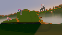 Size: 5120x2880 | Tagged: safe, artist:kpvt, oc, oc:nightfall, kv-5, sleeping, tank (vehicle)