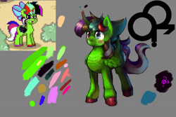 Size: 1400x933 | Tagged: safe, artist:obsidiansolitaire, oc, oc only, oc:zorse, alicorn, pony, alicorn oc, bow, freckles, hair bow, heterochromia, male, multicolored hair, pony town, stallion, trap