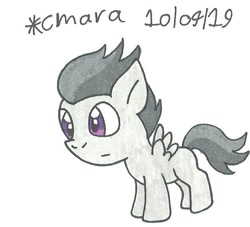 Size: 661x601 | Tagged: safe, artist:cmara, rumble, pegasus, pony, foal, solo, traditional art