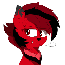 Size: 1800x1800 | Tagged: safe, artist:brothresgreen, pegasus, wolf, fire, love, red eyes, red hair, scarf, white background