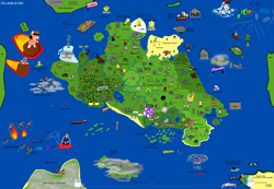 Size: 3200x2216 | Tagged: artist needed, source needed, safe, /mlp/, 4chan, hub logo, map, water