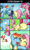 Size: 631x1047 | Tagged: safe, artist:uotapo, apple bloom, fluttershy, pinkie pie, rainbow dash, twilight sparkle, twilight sparkle (alicorn), alicorn, earth pony, pony, abuse, angry, applebuse, blank flank, blushing, close-up, comic, cute, emoticon, female, fusion, hug, mallet, mare, plot