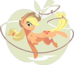 Size: 3408x3000 | Tagged: safe, artist:umbravivens, artist:yoh yoshinari, applejack, earth pony, pony, apple, cowboy hat, cutie mark, female, hat, high res, hooves, lasso, lineless, looking at you, mare, minimalist, simple background, smiling, solo, transparent background, vector