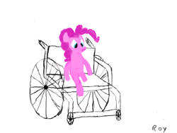 Size: 1600x1200 | Tagged: safe, artist:roy_the_handsome_boy, pinkie pie, earth pony, pony, 1000 hours in ms paint, depression, diabetes, wheelchair