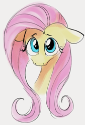 Size: 388x573 | Tagged: safe, artist:dotkwa, fluttershy, pegasus, pony, bust, cute, female, floppy ears, looking at you, mare, portrait, sad, sadorable, shyabetes, simple background, solo, white background