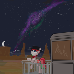 Size: 3000x3000 | Tagged: safe, artist:filly cheesesteak, oc, oc only, pony, cowboy hat, mare, solo, stars, western