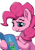 Size: 748x1080 | Tagged: safe, artist:anonymous, pinkie pie, earth pony, pony, /mlp/, 4chan, chuckle, drawthread, female, magazine, mare, meme, ponified, ponified meme, reaction image, sensible chuckle, simple background, smiling, solo, white background