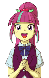 Size: 300x475 | Tagged: safe, artist:uotapo, edit, sour sweet, equestria girls, friendship games, clothes, cropped, cute, eyelashes, female, freckles, looking at you, multicolored hair, open mouth, ponytail, simple background, solo, sourbetes, transparent background, uotapo is trying to murder us