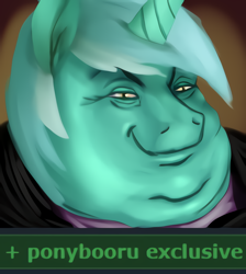 Size: 832x928 | Tagged: safe, artist:2fat2fly, ponybooru exclusive, lyra heartstrings, pony, unicorn, faic, fat, featured image, featured twice, lard-ra heartstrings, mare, meme, president taft, reaction image, shit eating grin, shitposting, smug