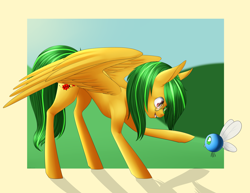 Size: 3300x2550 | Tagged: safe, artist:noodlefreak88, oc, oc only, oc:topaz showers, parasprite, pegasus, pony, fanfic:the changeling of the guard, fanfic art