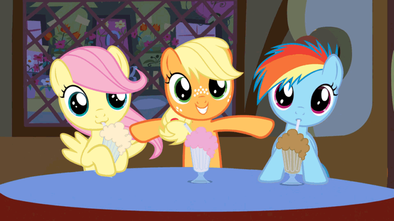 fluttershy and rainbow dash as a filly