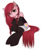 Size: 828x980 | Tagged: safe, artist:umeguru, pinkie pie, earth pony, pony, semi-anthro, unguligrade anthro, clothes, evening gloves, female, frown, gloves, goth, lace, looking at you, mare, piercing, pinkamena diane pie, sad, socks, solo, stockings, thigh highs