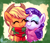 Size: 1050x900 | Tagged: safe, artist:whitediamonds, applejack, rarity, earth pony, pony, unicorn, clothes, cute, eyes closed, female, hat, jackabetes, lesbian, mare, raribetes, rarijack, rarijack daily, scarf, shipping, smiling