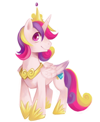 Size: 556x674 | Tagged: safe, artist:theuselesstoe, prince bolero, princess cadance, alicorn, pony, male, rule 63, simple background, solo, stallion, white background