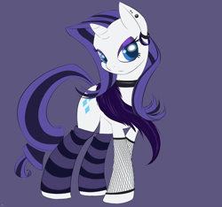 Size: 1600x1500 | Tagged: safe, artist:kidkaizer, rarity, pony, unicorn, clothes, emo, goth, gothity, solo