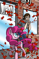 Size: 574x862 | Tagged: safe, artist:sawhorse, pinkie pie, human, autumn, fanfic, wind