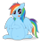 Size: 1348x1469 | Tagged: safe, artist:graphenescloset, rainbow dash, pegasus, pony, belly, chubby, fat, rainblob dash