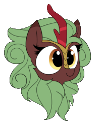 Size: 1491x1824 | Tagged: safe, artist:wafflecakes, cinder glow, summer flare, kirin, animated, blinking, cinderbetes, cute, eye shimmer, female, gif, head, kirin mating ritual, licking, mare, mlem, silly, simple background, solo, tongue out, transparent background, wafflecakes is trying to murder us
