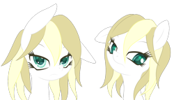Size: 1280x732 | Tagged: safe, artist:an-m, oc, oc only, oc:breta, earth pony, pony, aryan, aryan pony, blonde, bust, colored pupils, face, female, floppy ears, head, looking at you, nazipone, portrait