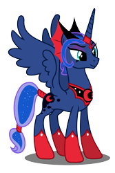 Size: 3200x4800 | Tagged: safe, artist:baleyreeves, princess luna, alicorn, pony, .svg available, absurd resolution, clothes, evil counterpart, evil luna, simple background, solo, transparent background, vector