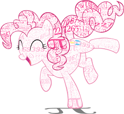 Size: 3510x3228 | Tagged: safe, artist:k4nshi, pinkie pie, earth pony, pony, female, mare, pi, pink coat, pink mane, pinkie pi