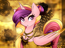 Size: 800x600 | Tagged: safe, artist:sugarberry, princess cadance, alicorn, pony, clothes, dress, solo