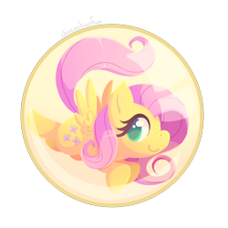 Size: 1280x1280 | Tagged: safe, artist:sharmie, part of a set, fluttershy, pegasus, pony, bubble, simple background, solo, transparent background