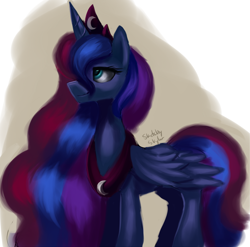 Size: 1456x1437 | Tagged: safe, artist:moonseeker, princess luna, alicorn, pony, female, solo