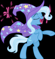 Size: 750x800 | Tagged: safe, artist:equum_amici, artist:spier17, trixie, pony, unicorn, animated, cinemagraph, female, fireworks, mare, rearing, solo