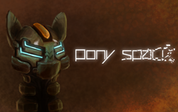 Size: 2300x1450 | Tagged: safe, artist:ifoldbooks, armor, dead space, helmet, ponified, solo, video game
