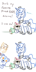 Size: 800x1600 | Tagged: safe, artist:jargon scott, pipi, pipsqueak, prince artemis, princess luna, alicorn, pony, chris hansen, female, filly, foal, lunapip, male, meme, pedo ursa, pedobear, ponified, rule 63, shipping, stallion, straight