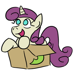 Size: 600x600 | Tagged: safe, artist:jargon scott, pony, box, nook, pony in a box, solo