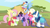 Size: 1560x880 | Tagged: safe, artist:dm29, apple bloom, big macintosh, fluttershy, rainbow dash, scootaloo, shining armor, sweetie belle, twilight sparkle, twilight sparkle (alicorn), alicorn, pegasus, pony, unicorn, brotherhooves social, sisterhooves social, angry, breaking the fourth wall, clothes, crossdressing, cutie mark crusaders, dress, female, frown, glare, gritted teeth, hug, mare, orchard blossom, princess dress, scared, shining femboy armor, spread wings, that was fast, unamused, wide eyes