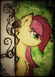 Size: 2468x3432 | Tagged: safe, artist:canvymamamoo, roseluck, portrait, rose, solo, traditional art