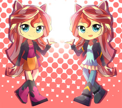 Size: 800x708 | Tagged: safe, artist:caibaoreturn, sunset shimmer, equestria girls, clothes, doll, equestria girls minis, pixiv, pony ears, self ponidox, skirt, solo, toy