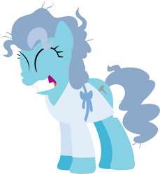 Size: 3927x4293 | Tagged: safe, artist:zarzox, screw loose, earth pony, pony, cutie mark, eyes closed, female, grin, happy, hooves, insanity, lineless, mare, minimalist, simple background, smiling, solo, transparent background, vector