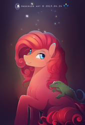 Size: 2100x3082 | Tagged: dead source, safe, artist:antiander, part of a set, gummy, pinkie pie, earth pony, pony, beautiful