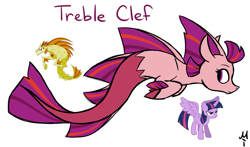 Size: 1247x735 | Tagged: safe, artist:milchik, adagio dazzle, twilight sparkle, twilight sparkle (alicorn), alicorn, pony, siren, female, fusion, mare