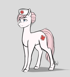 Size: 1024x1131 | Tagged: safe, artist:fairdahlia, nurse redheart, earth pony, pony, female, mare, simple background, solo