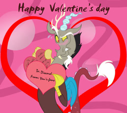 Size: 900x802 | Tagged: safe, artist:icelion87, discord, hearts and hooves day, solo, valentine's day