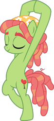 Size: 2592x5841 | Tagged: safe, artist:osipush, tree hugger, on your marks, absurd resolution, bandana, eyes closed, modeling, pose, simple background, solo, transparent background, tree pose, vector