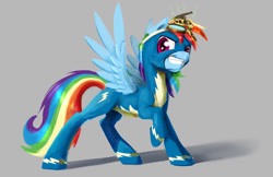 Size: 1280x828 | Tagged: safe, artist:silfoe, rainbow dash, pegasus, pony, newbie dash, banana peel, goggles, grin, looking at you, rainbow trash, raised hoof, solo, speedpaint, wonderbolts uniform